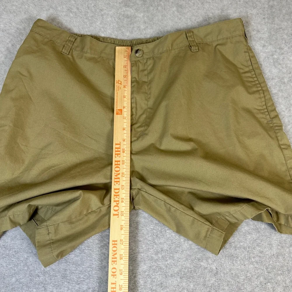 Haband Mens Khaki Shorts Size 44 Elastic Back Waist Tan Cotton Blend Casual‎